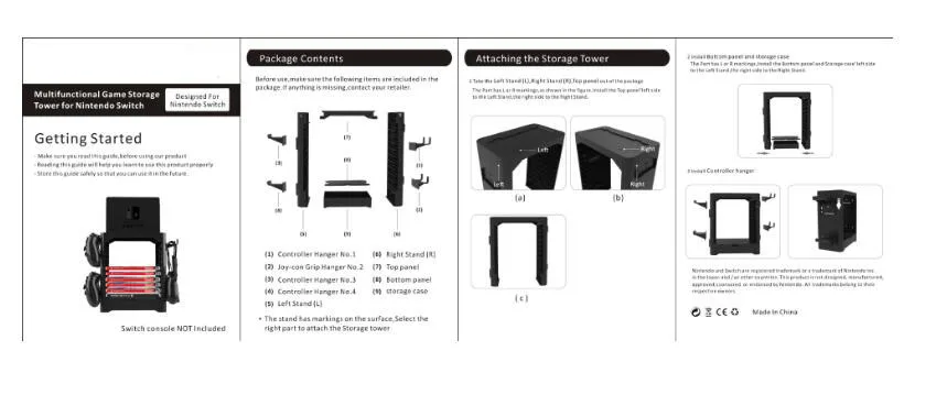 Multifunctional Game Storage Tower for Nintend Switch-12