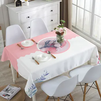 

Free Shipping Multi-size Europe Style Printed Cotton Linen Tablecloth Dust Proof Covers For Home Party Table Cloth MZR032