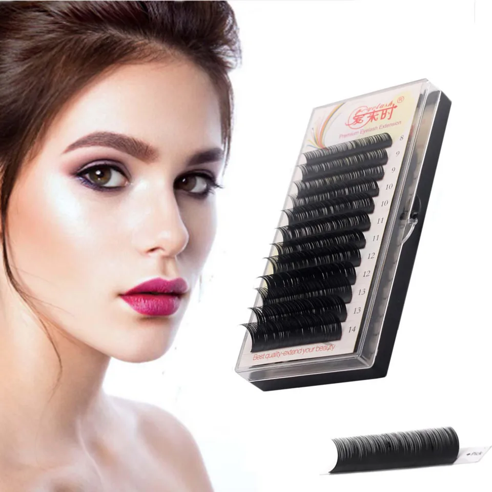 

NEWCOME 3D Russia Individual Eyelash Extension,False Mink Eye Lashes 0.03mm CC Curl Fake Cilias 100% Handmade Eyelashes Makeup