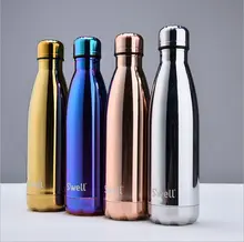Dünung metall überzug-spiegel cola-flasche warmhalte glas wasserkocher serie saugnapf bewegung kostenloser versand Made in china thermoskannen