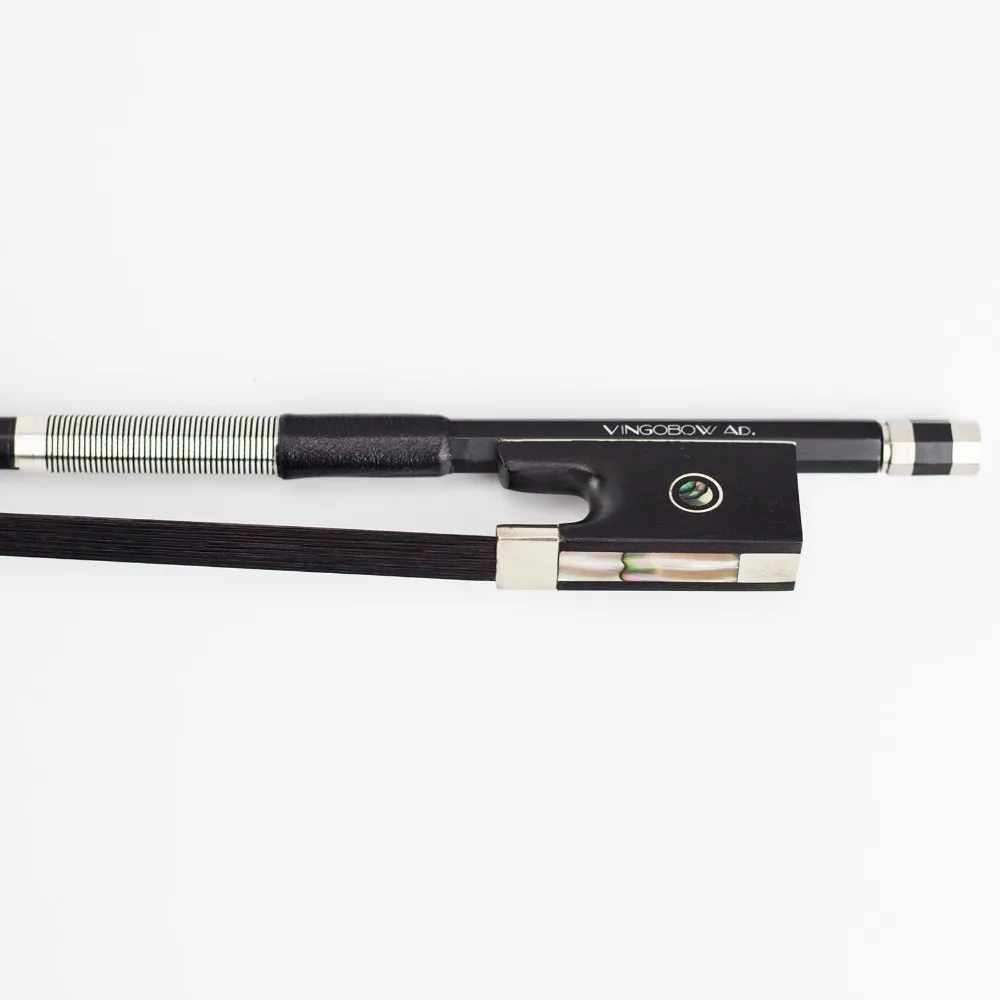 

VingoBow 1/4 Size Carbon Fiber Violin Bow Pernambuco Performance Wild Tone Black Horse Hair for High Level Player 100VB Model