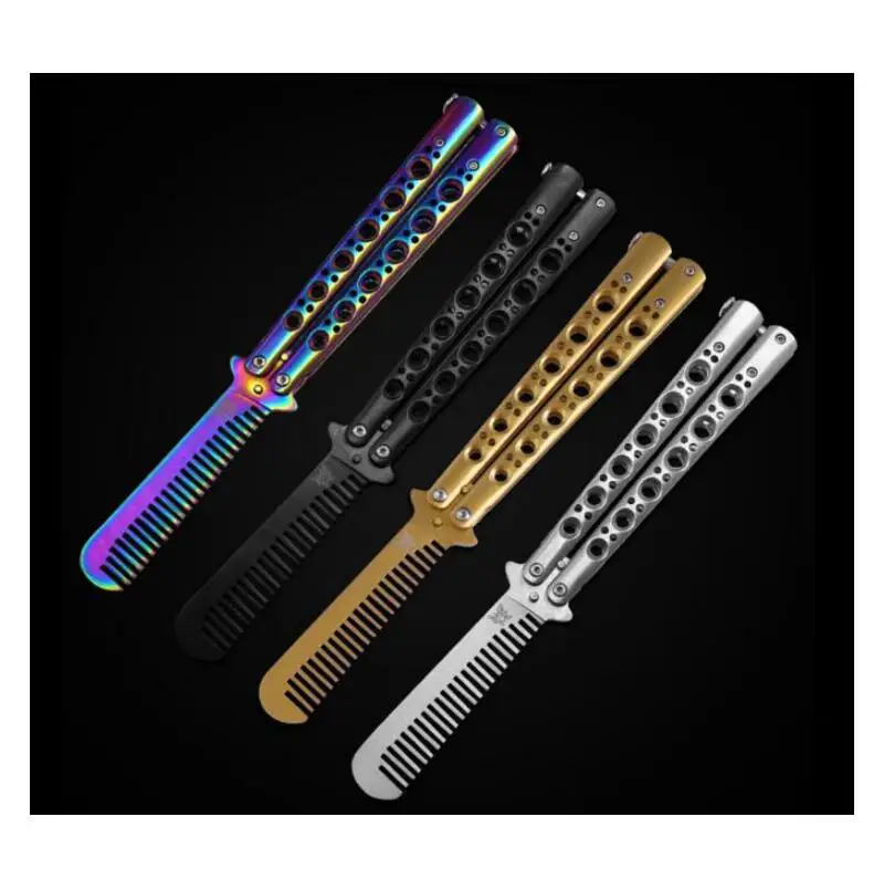 Металлический Гребень для ножей Balisong 4 цвета черный занятий спортом Размер FH 10315: