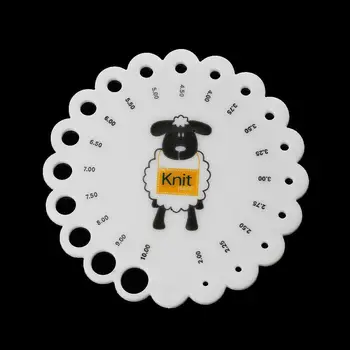 

Acrylic Knitting Needle Size Gauge Tool White Sheep "Knit Now" 9.8cm(3 7/8"), 5 PCs (B56469)
