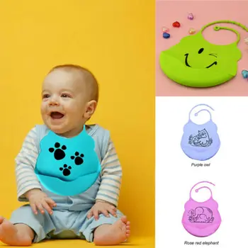 

Kid Infant Bibs Baby Soft Silicone Bib Waterproof Saliva Dripping Lovely Bibs Safe High Quality 2019 New Arrival Hot