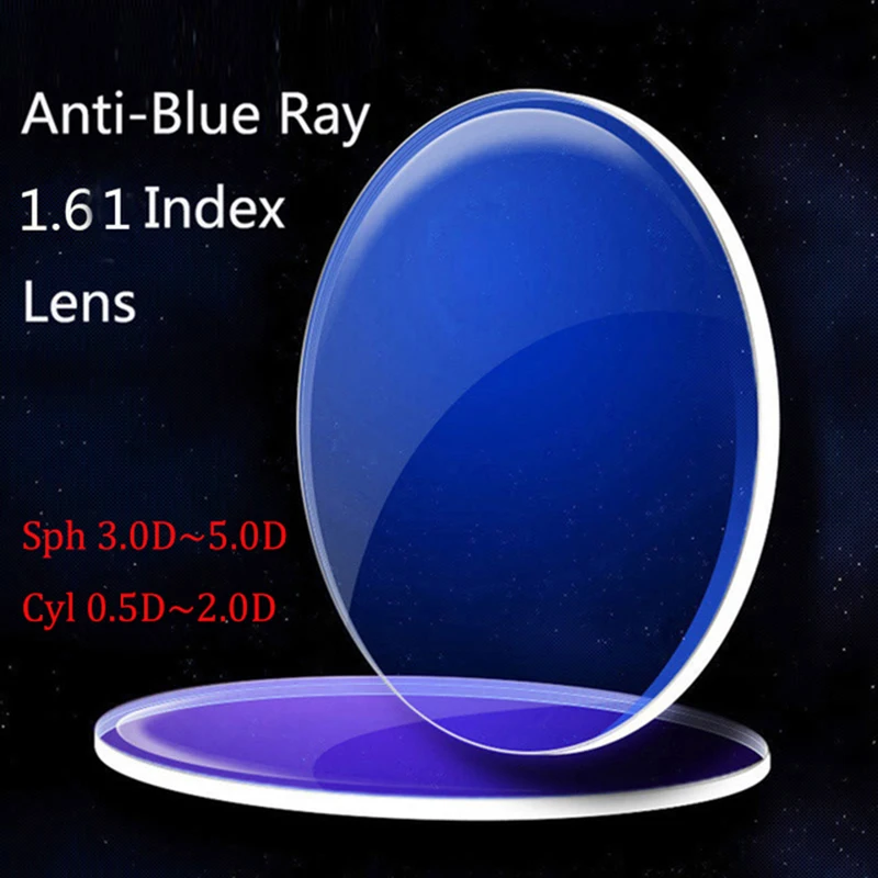 

Kirka Anti-Blue Ray Single Vision Lens 1.61 Index Lenses Eye Prescription Lens for Computer Protection
