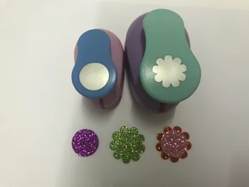

free shipping 2.5cm circle foam punch and 3.7cm sun flower craft punch set Punch Craft Scrapbooking Paper Puncher eva hole punch
