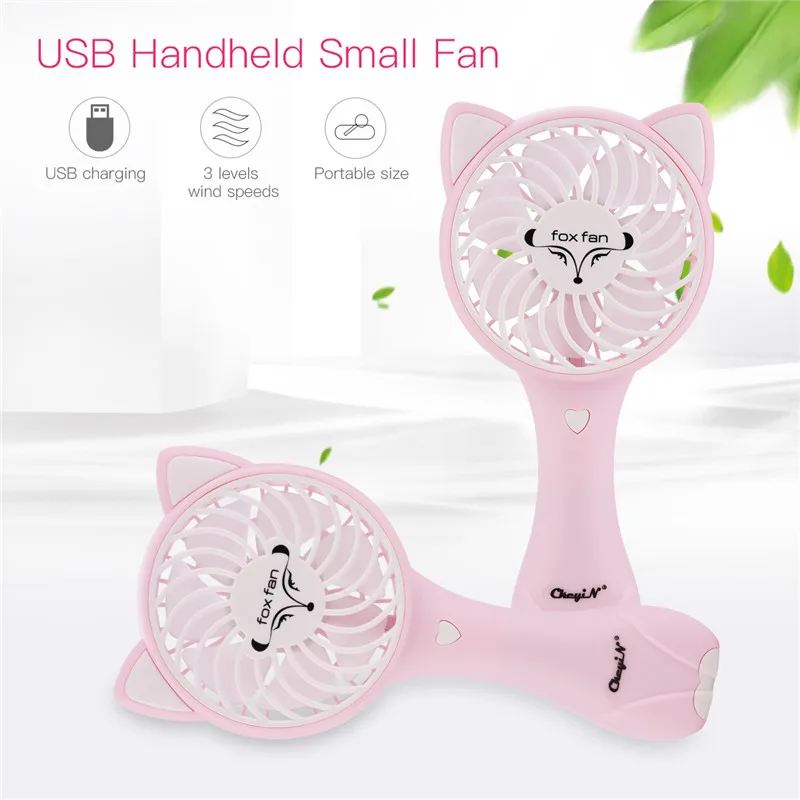 

Mini Cartoon Cute Handheld Fan Portable Table Fan with USB Rechargeable Battery Powerful Electric Fans Outdoor Home Office 45