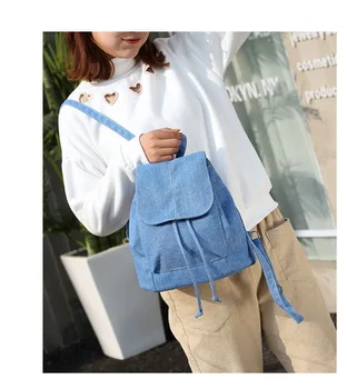 

by dhl or ems 20pcs Soft Canvas Women Backpack Drawstring School Bags Female Backpacks For Teenage Girls Mochilas