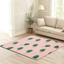 Ковер с рисунком зеленого кактуса, современный стиль, детский пол, ковер для гостиной, нескользящий домашний декор, прямоугольные Коврики для спальни