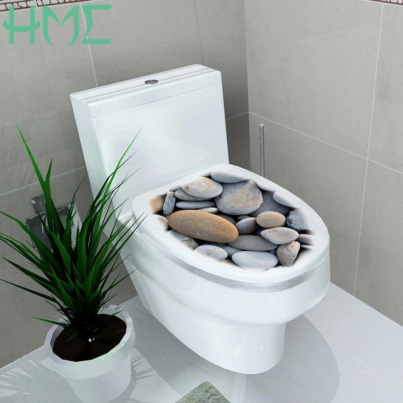 

8 Style WC cover toilet pedestal toilets stool toilet lid sticker WC home decoration bathroom Accessories 1set/bag
