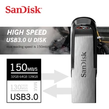 Sandisk оригинальный CZ73 металла 3,0 USB флэш-накопитель 128 Гб 64 Гб флэш-накопитель 32 Гб оперативной памяти, 16 Гб встроенной памяти, модные флэш-память г usb флеш-накопитель