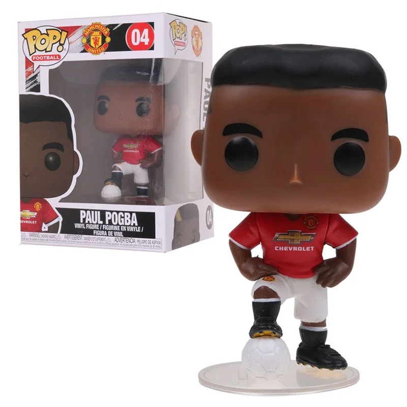 FUNKO POP Manhattan Юнайтед игрушки Ливерпуль Фирмино Садио манет Мохамед Салах Pogba Фигурки игрушки для детей подарок на день рождения - Цвет: with box