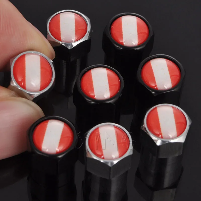 Buy 4pcs/set Peru Car Tyre Air Valve Caps Tire Valve