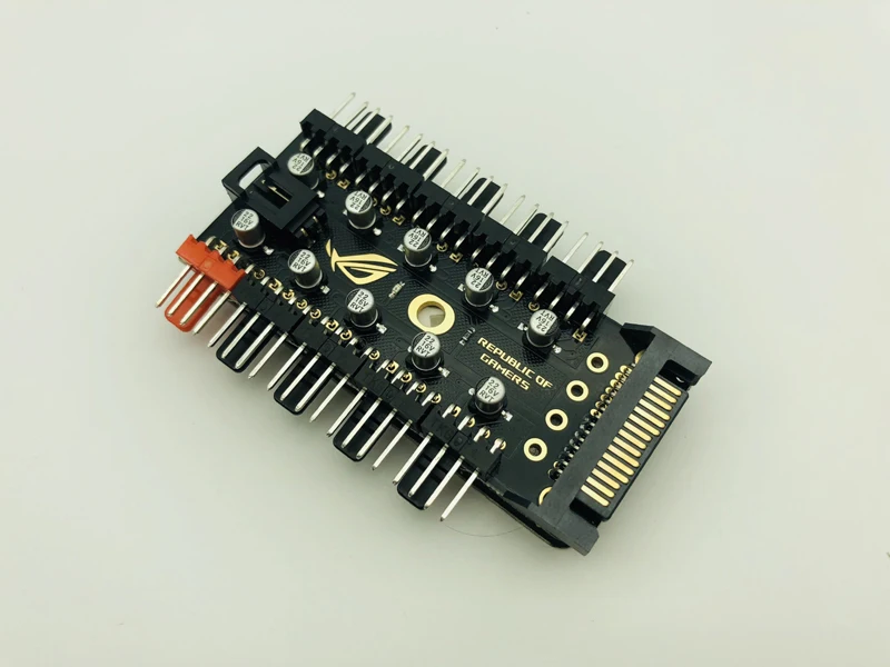 1 to 10 PC Cooling Fan Hub Splitter LED Cable PWM SATA 12V Power Supply Speed Controller Adapter For Bitcoin Miner Mining fan hub adapter