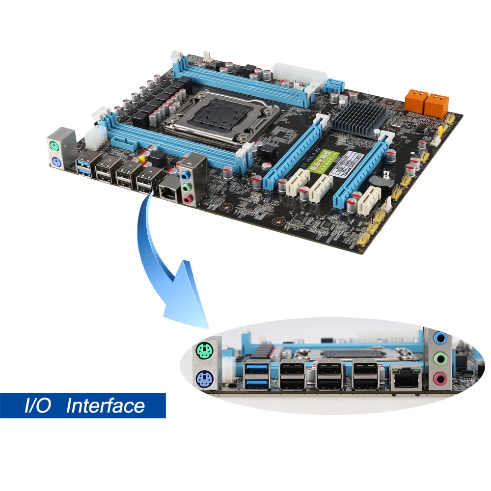 285*220 мм 64 Гб X79 компьютерная материнская плата LGA 2011 Socket материнская плата 4* DDR3 ram материнская плата H61/H67/B75 набор микросхем USB3.0 SATA3.0