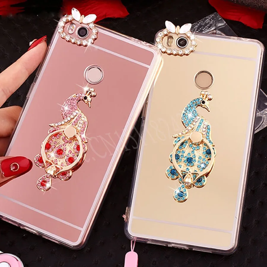 

TPU Case For Xiaomi Redmi 4X Note 5A Priem 6 6A 3S Cover Cases Mirror Phone Finger Ring Soft For Xiaomi 5X A1 6 5C Case Redmi6A