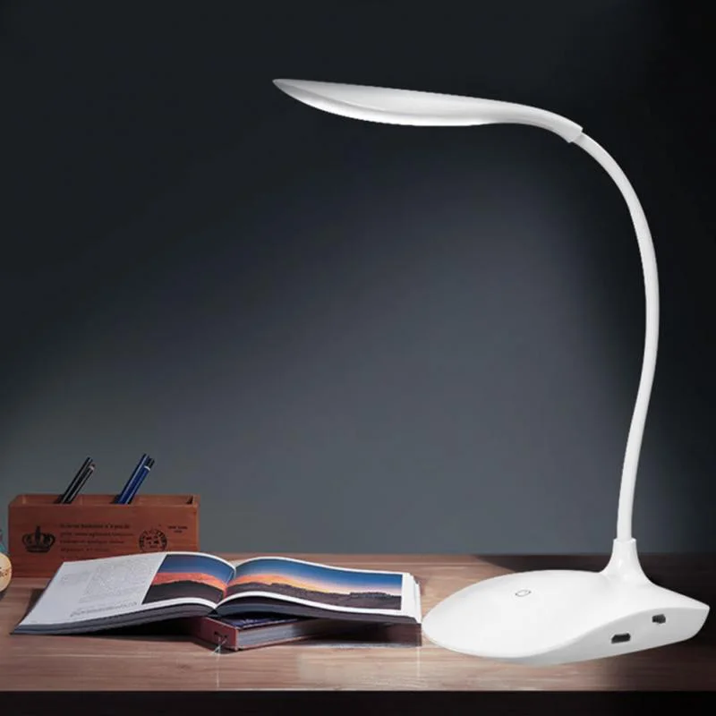 Led flexible table lamp desk lamps light adjustable usb rechargeable