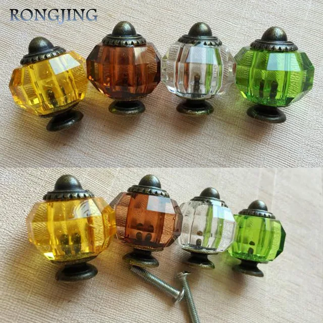 Us 9 99 30mm Acrylic Kitchen Cabinet Drawer Knobs Kids Bedroom Furniture Cupboard Dresser Handles Closet Handle Wooden Box Cabinet Pulls In Cabinet