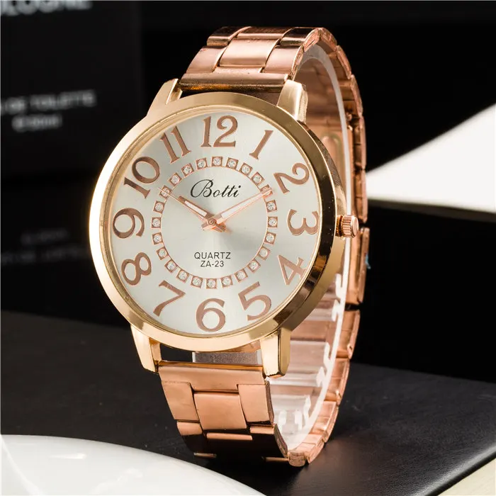 

New Ybotti Famous Brand Rosy Gold Crystal Different Style Casual Quartz Watch Women Stainless Steel Watches Relogio Feminino Hot