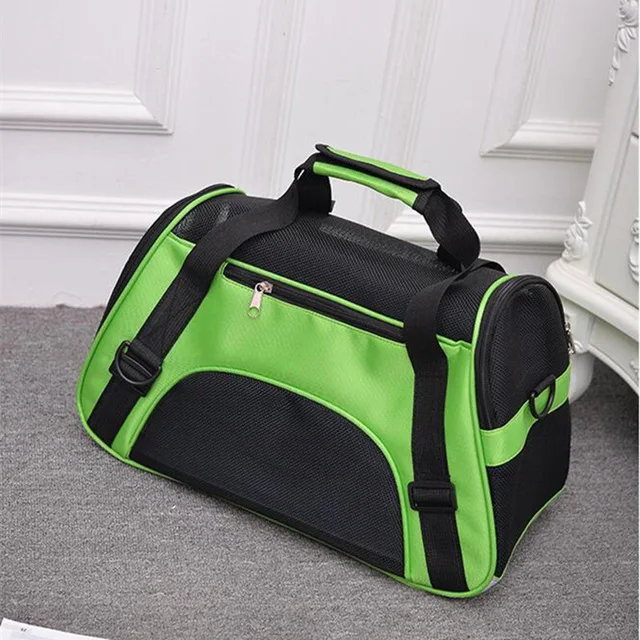Мягкий портативный рюкзак для домашних животных, сумка-мессенджер, сумка для кошек, собак, переноска для путешествий, плюшевые пакеты, дышащая маленькая сумка для домашних животных - Цвет: Зеленый