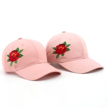 Модная розовая вышитые женщина Бейсбол Кепки s Hat Девушка Лето Солнцезащитная Шапки женский Snapback Черный Кепки кепка с р