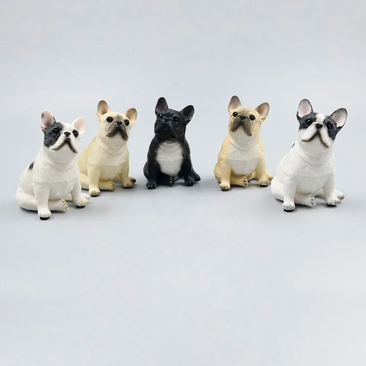 ミニ犬の戦いのモデル,フレンチブルドッグのシミュレーション,車,手工芸品の付属品,家具,家の装飾工芸品|Figurines  Miniatures|  - AliExpress
