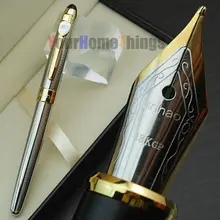 Jinhao 165 Серебряный и Золотой M перо перьевая сетка Оригинальная коробка на выбор