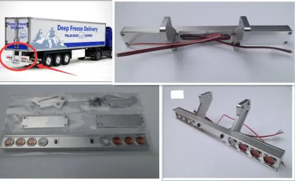 Боковая Наклейка металлическая педаль для Tamiya Масштаб 1:14 радиоуправляемая