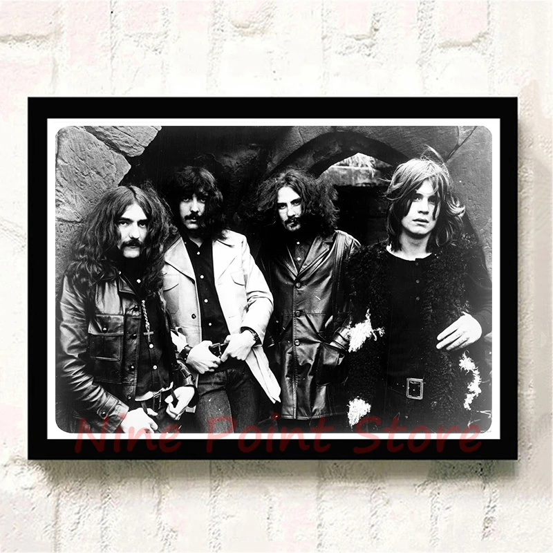 Черный Sabbath бумажный плакат с белым покрытием, украшение для домашнего интерьера, кислота, рок-музыка, плакат с рисунком, наклейки на стену, бескаркасные