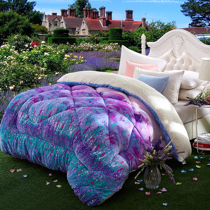 Single Double Bedding Camelhair super warm winter wool quilt comforter