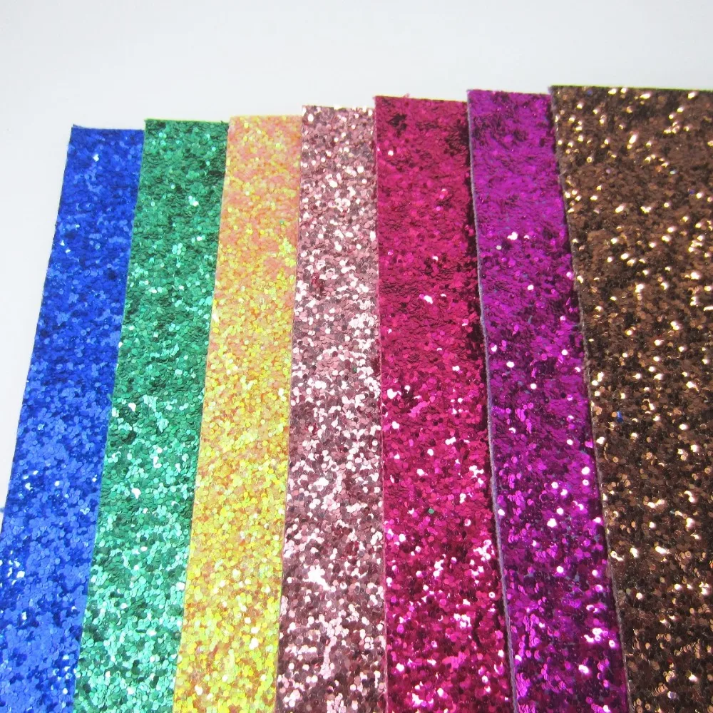 30cm x 134cm Chunky Glitter Fabric Leather Synthetic Faux PU Leatherette leather fabric roll for hair bows craft shoes diy AY027