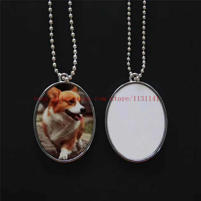 sublimation Dog Tag heart necklaces pendants hot transfer printing diy blank custom consumables 10pcs/lot 001 print two sides 4