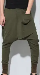 Бренд 2019 накладные карманы шаровары Штаны Мужские Беговые брюки в повседневном стиле широкие в стиле милитари брюки хип-хоп Штаны уличная