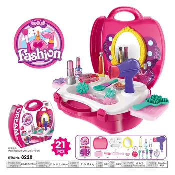 

2019 new simulation doctor equipment toy set storage box puzzle children suitcase play house makeup toy Christmas present