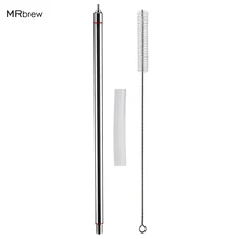 13," Длина пищевая нержавеющая сталь пивная бутылка наполнитель с наполнителем щеткой и 6" силиконовая трубка съемный пружинный наконечник