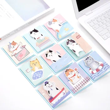 

3X Cute Sweet Cat Kitten Greeting Card +Envelope Gift Cards for Festival Wishing Cards Creative DIY Tool Greeting Cover Gift