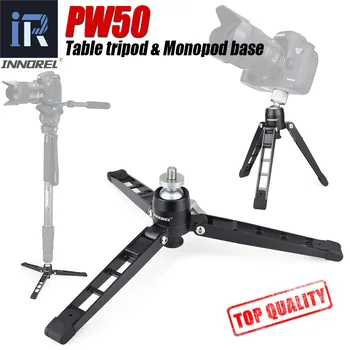 

PW50 mini tripod Support for video monopod All metal Flexible stand base desktop table tripod with ball head 1/4" 3/8" adapter