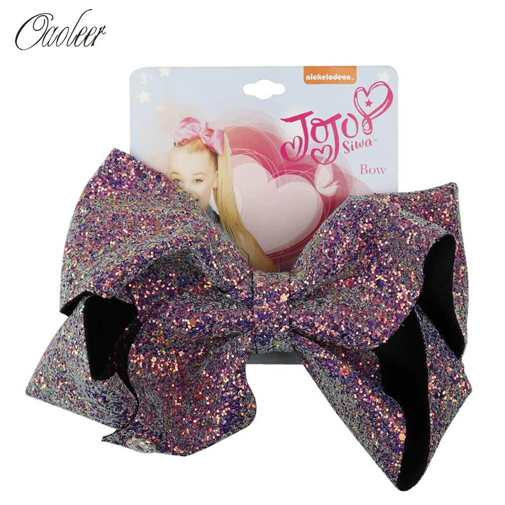 

8 Inch Large Sparking Glitter Hair Bows for Girls Bling Hairgrips Handmade Teens Girls Headwear Hair Bows Hair Accessories 2018