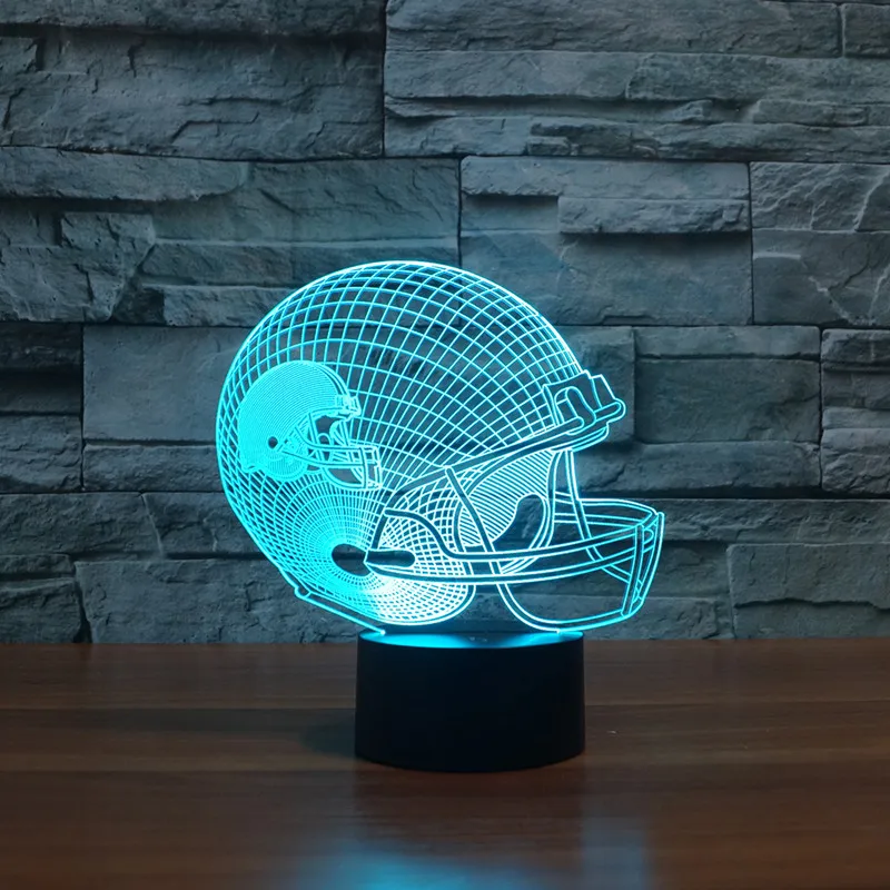Cleveland Brown American football teamlogo on helmetSLong 3D led Light1