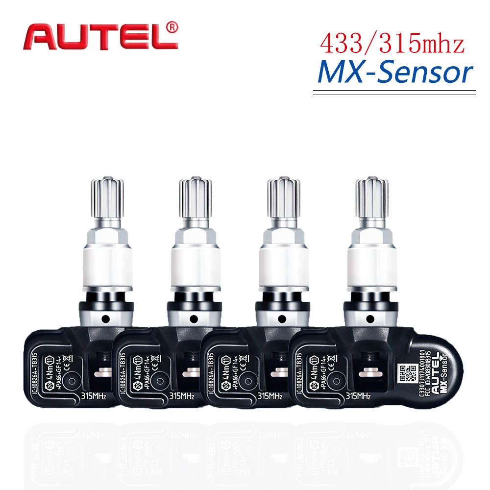 Autel 4 шт. 433/315 МГц TPMS сенсор диагностический инструмент mx-сенсор TPMS поддерживает программирование давления в шинах для OBD2 сканар