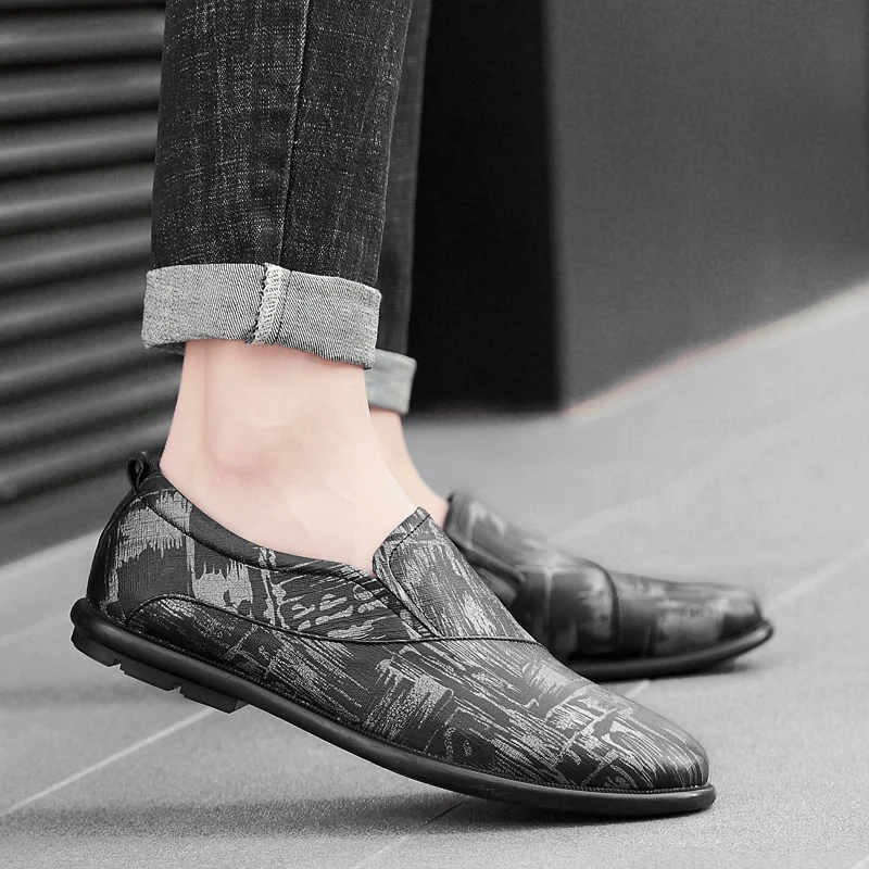 Gray Tamanho Genuíno Homens Slip 45 Mocasines Condução Macios Barco Nova black on Gold Mocassins 37 Qualidade Dos Alta Couro Casuais Sapatos Chegada De Black XaXCxwWqzg