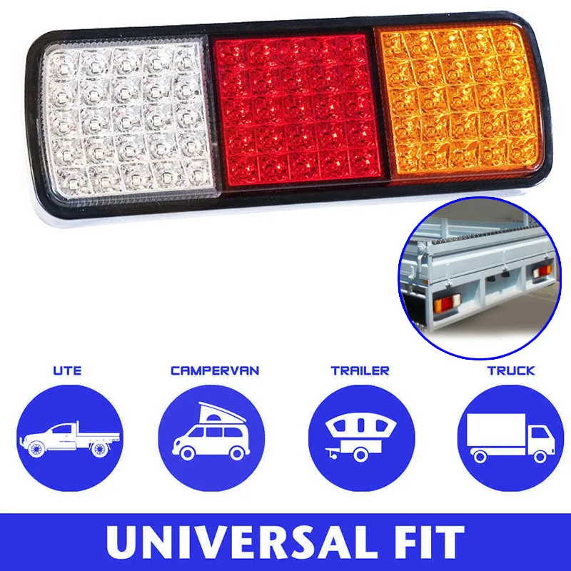 2Pcs 75 LEDs Tail Lights Stop Indicator 12V Trailer Truck Boat Lamp Car Styling CSL2018
