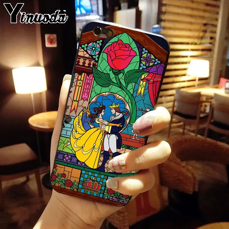 cartoon Beauty Beast Rose Princess Art Print