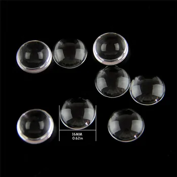 

50pcs 16mm Round Flatback Round Clear Glass Cabochon for DIY Jewelry Making Free Shipping