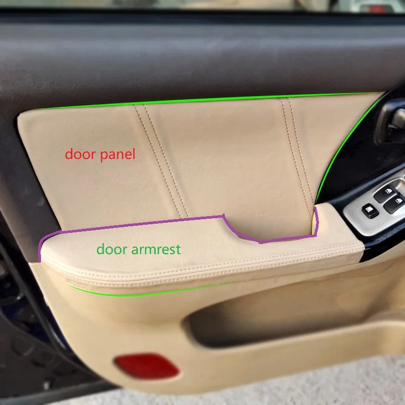 

For Hyundai Elantra 2004 2005 2006 2007 2008 -2012 4pcs Car Microfiber Leather Interior Door Armrest Panel Cover Protective Trim
