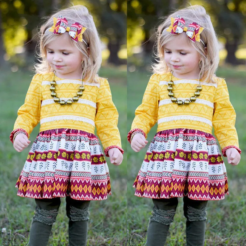 Buy Christmas Dresses Toddler Kids Long Sleeve Cute