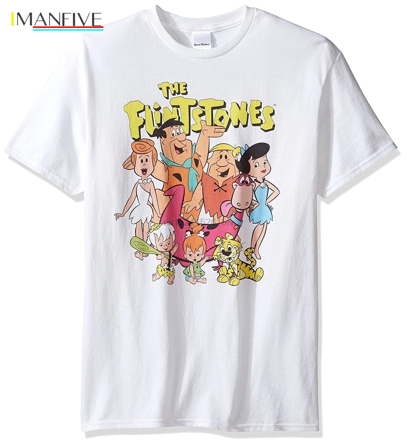 

The Jetsons Men's T Shirt Cotton Round Neck Cartoon Print Tops Summer Fashion Tee White Short Casual Cotton funny t shirts