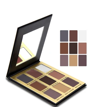 

9 Colors Matte Pigment Eyeshadow Palette Nudes Neutral Eye Shadow Palettes Makeup Set Cosmetics Kit With Mirror