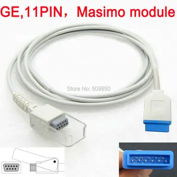 

Free shipping SpO2 extension cable compatible GE,11PIN,masimo module