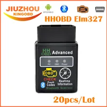 20 шт. Бесплатная доставка DHL Mini ELM327 V2.1 Bluetooth HH OBD Advanced OBDII OBD2 ELM 327